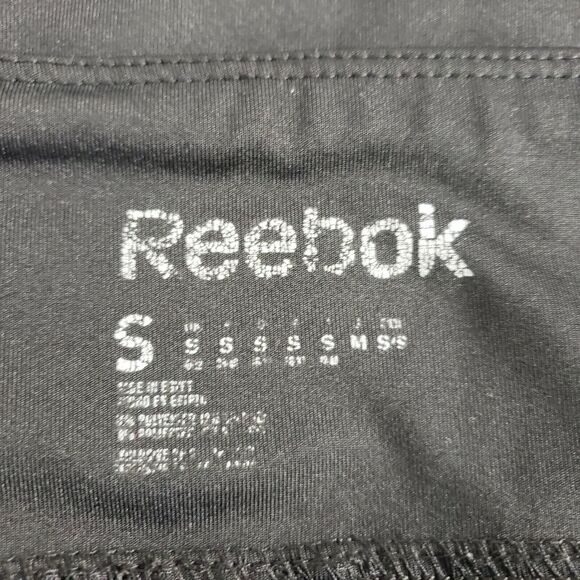 Reebok Womens Pants Size Small Cropped Capri Leggings Stretch Workout Black - Picture 7 of 11